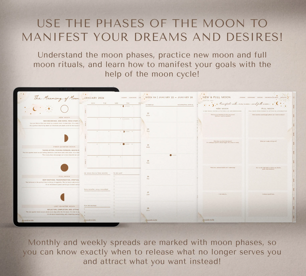 Find Your Peace of Mind Planner // Reiki Charged Digital Journal - Daily, Weekly, Monthly Spiritual Planner
