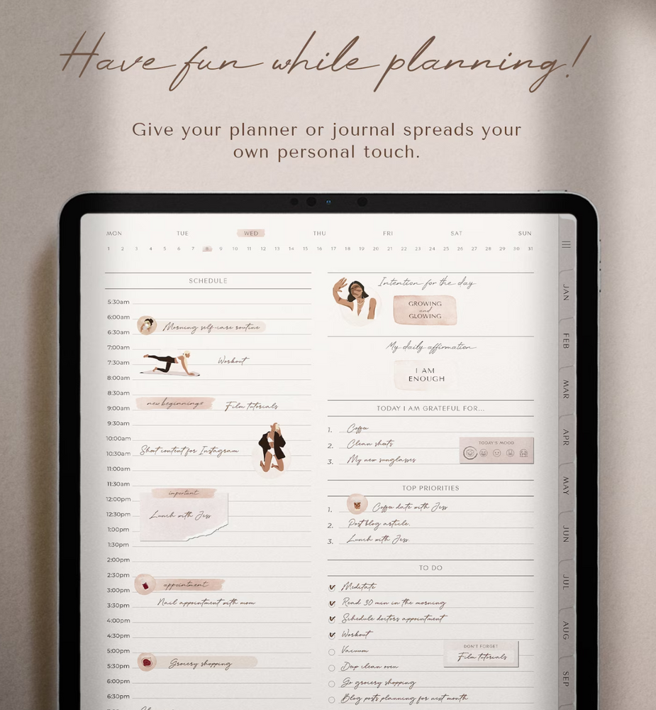 Find Your Peace of Mind Planner // Reiki Charged Digital Journal - Daily, Weekly, Monthly Spiritual Planner